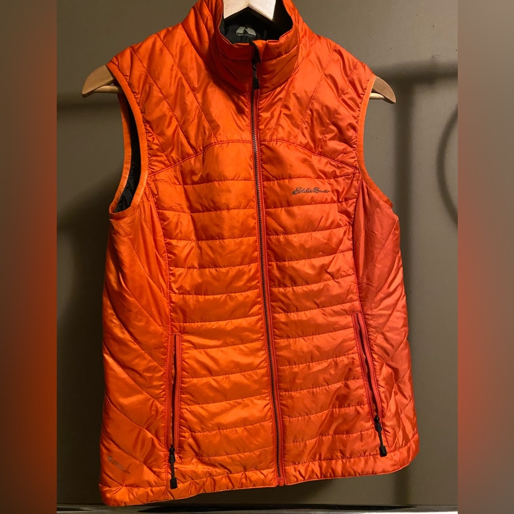 Eddie Bauer First Ascent Reversible Vest Orange Gray Medium